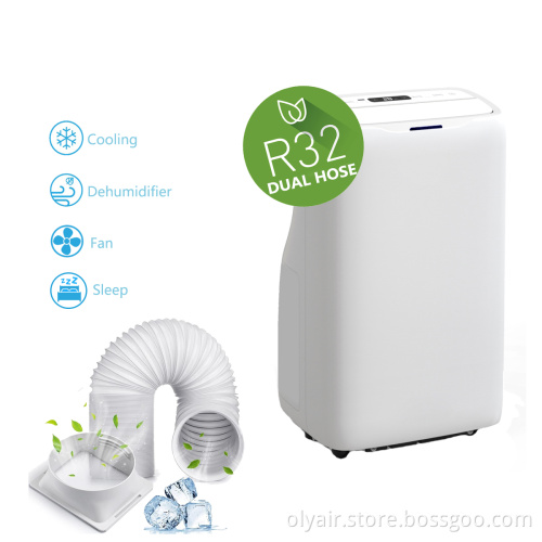 OLYAIR 4 in 1 Portable Air Conditioner - 14000BTU, Dual Hose, with Fan, Dehumidifier & Timer, CEER 8.0